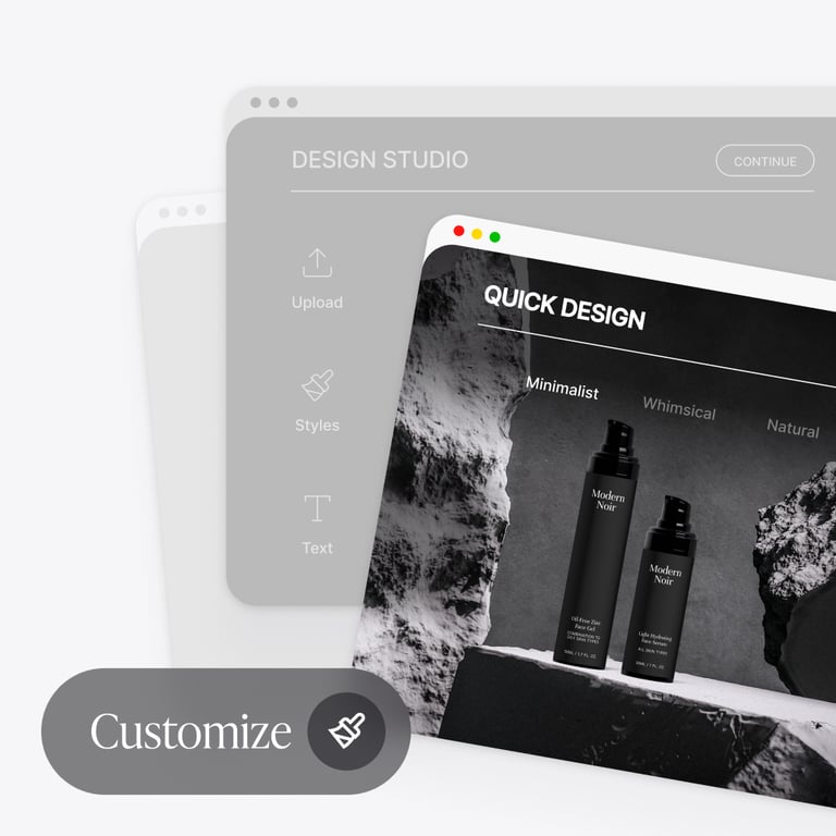 Die Ansicht Quick Design im Selfnamed Design Studio