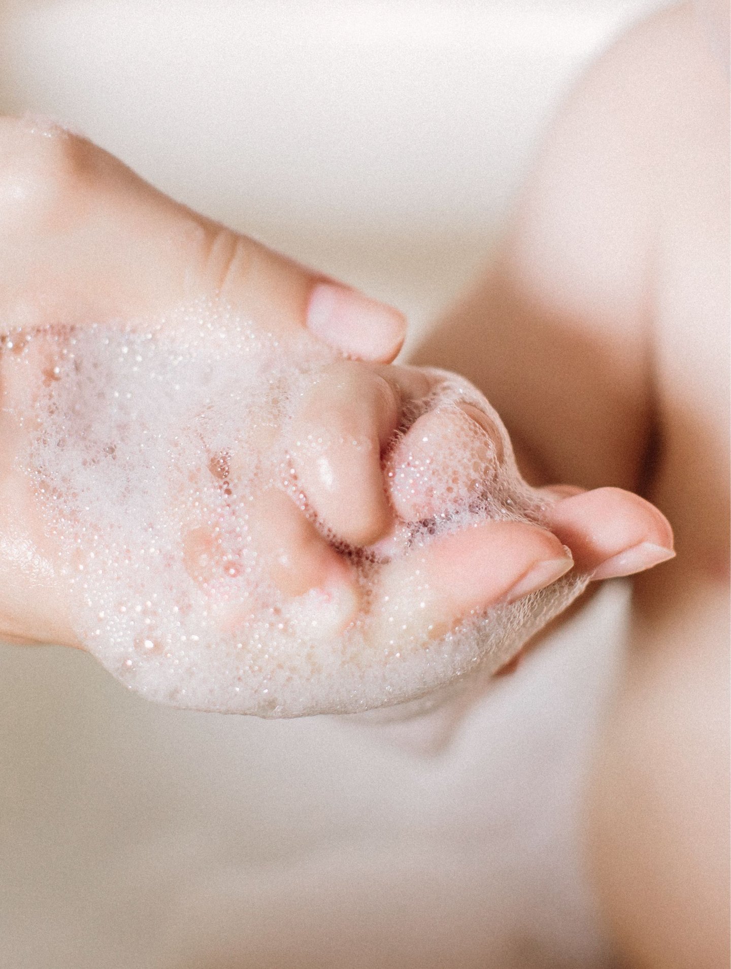 Baby Foaming Wash in use