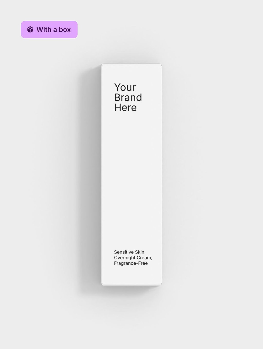 Sensitive Skin Overnight Cream, Fragrance Free, with its box
