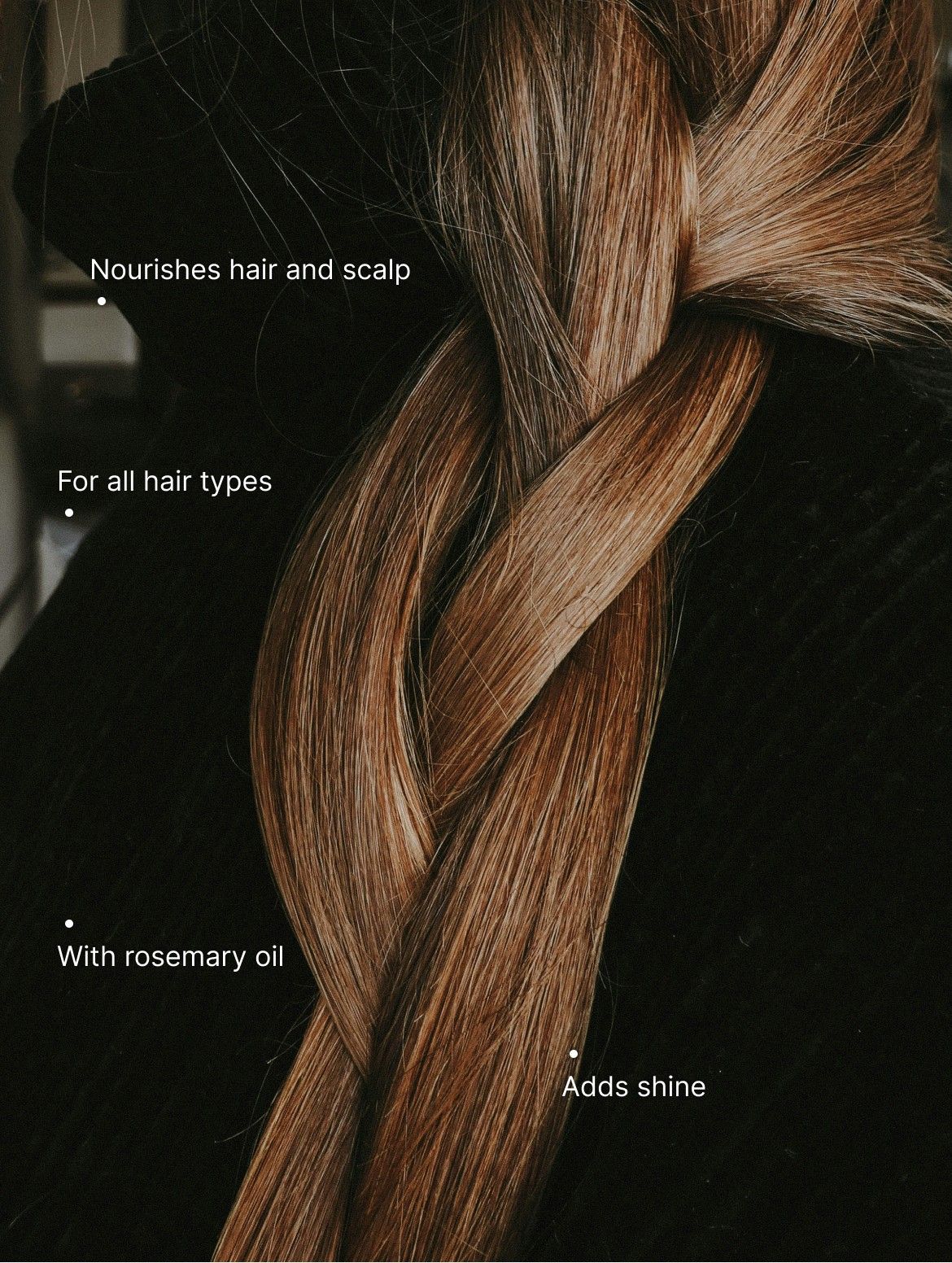 Rosemary Hair & Scalp Strengthening Oil in use
