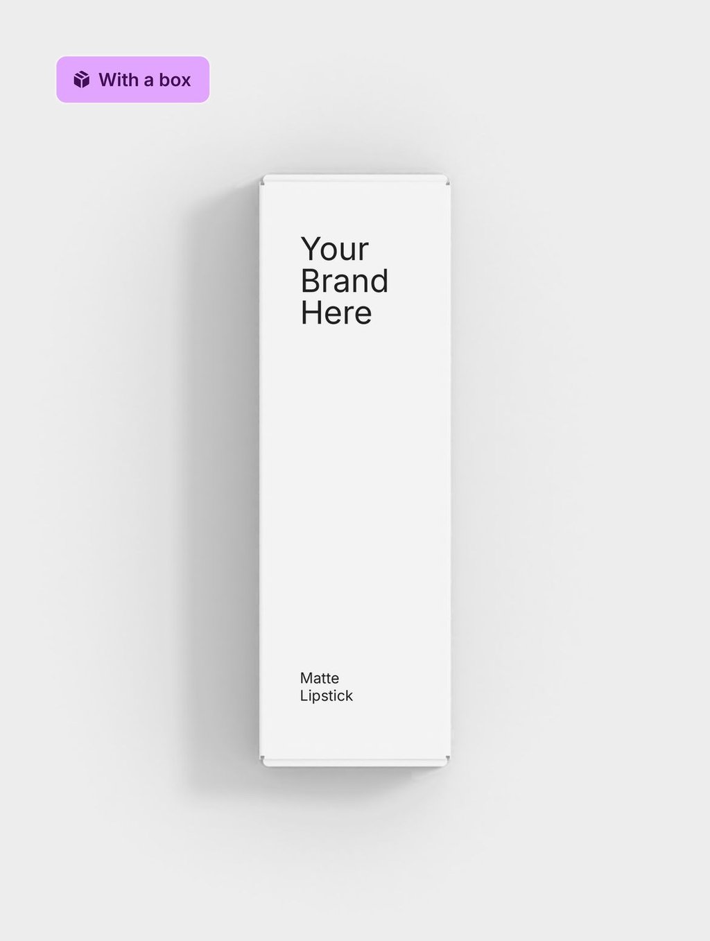 Matte Lipstick, Dusty Rose, with its box